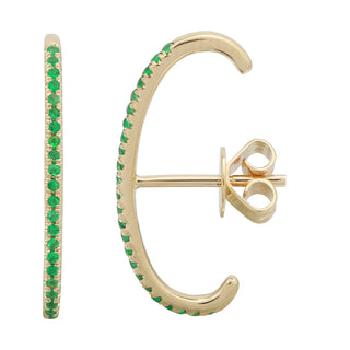 Suspender Emerald Cuff Stud Earring.