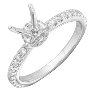 14k White Gold ECOMARK® Created Diamond Semi-Mount Engagement Ring (1/2 cttw, E-F Color, VS2-SI1) - ecomarkdiamonds