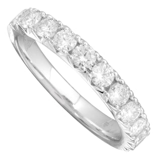 14k White Gold ECOMARK® Created Diamond Wedding Band Ring (1.05 cttw, E-F Color, VS2-SI1 Clarity) - ecomarkdiamonds