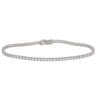 18k White Gold ECOMARK® Created Diamond Tennis Bracelet (9.0 cttw, E-F Color, VS2-SI1 Clarity), 7" - ecomarkdiamonds