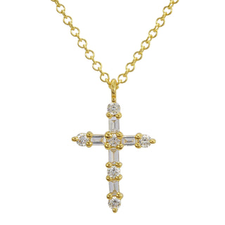 Baguette Cross Necklace.