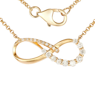 Infinity Diamond Pendant Necklace.