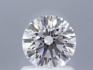 1.11 Carat Round Brilliant Super Ideal Lab Grown Diamond, Certified E-VS1-3EX-10 H&A.