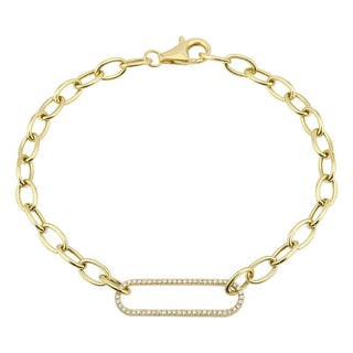Diamond Paper Link Chain Bracelet.