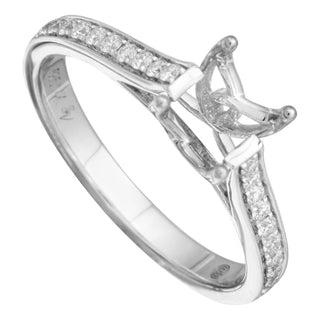 Cathedral Solitaire Channel Engagement Ring Setting.