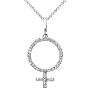 Female Gender Symbol Necklace.