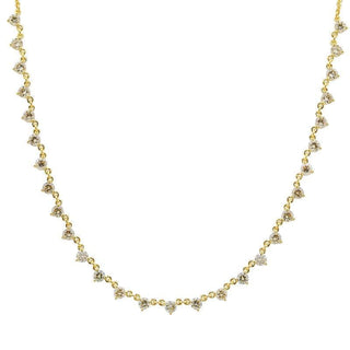 2 Carat 3-Prong Diamond Double Chain Diamond Necklace.