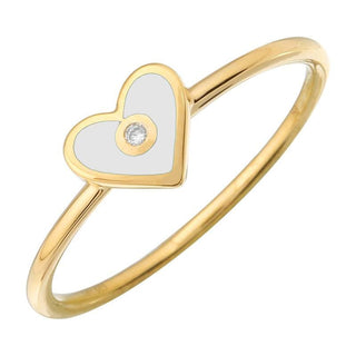 Color Enamel Heart Ring.