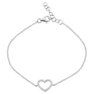 Diamond Open Heart Bracelet.