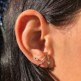 Diamond Suspender Cuff Earring.