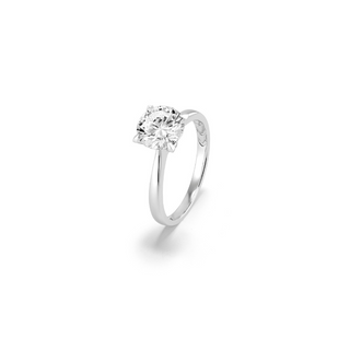 1 Carat Lab Grown Ideal Round Brilliant Solitaire Engagement Ring (F Color, VS1 Clarity) IGI Certified - ECOMARK Diamonds