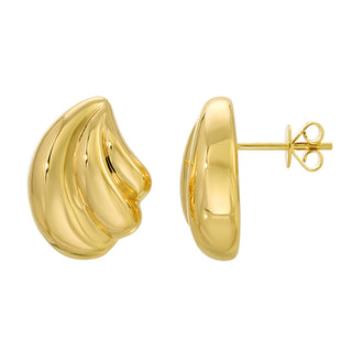 Light Weight Gold Stud Earrings - ECOMARK Diamonds