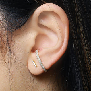 Mini Bar Stud Earrings - ECOMARK Diamonds