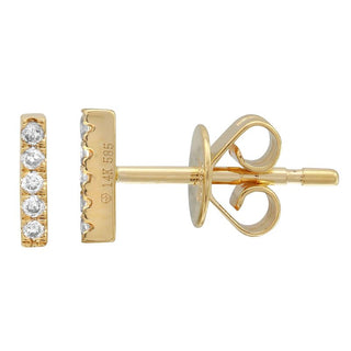 Mini Bar Stud Earrings - ECOMARK Diamonds