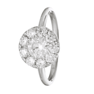 Diamond Halo Engagement Ring.