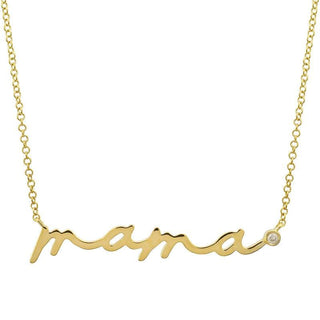 Mama Script Necklace.