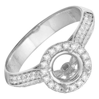 14k White Gold ECOFIRE™ Created Diamond Semi-Mount Engagement Ring (1/2 cttw, E-F, VS2-SI1) - ecomarkdiamonds