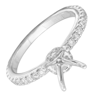 14k White Gold ECOMARK® Created Diamond Semi-Mount Engagement Ring (1/2 cttw, E-F Color, VS2-SI1) - ecomarkdiamonds
