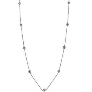 14k White Gold ECOMARK® Created Diamond Strand Necklace (1.53 cttw, E-F Color, VS2-SI1), 16-18" - ecomarkdiamonds