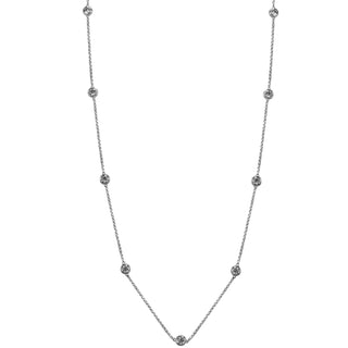 14k White Gold ECOMARK® Created Diamond Strand Necklace (1.53 cttw, E-F Color, VS2-SI1), 16-18" - ecomarkdiamonds
