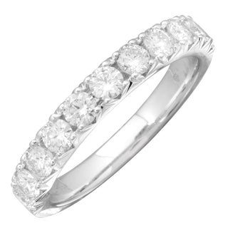 14k White Gold ECOMARK® Created Diamond Wedding Band Ring (1.05 cttw, E-F Color, VS2-SI1 Clarity) - ecomarkdiamonds
