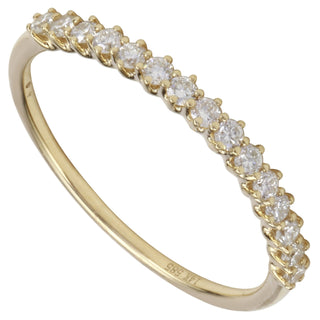 14k Yellow Gold ECOMARK® Created Diamond Anniversary Ring (1/4 cttw, E-F Color, VS2-SI1 Clarity) - ecomarkdiamonds