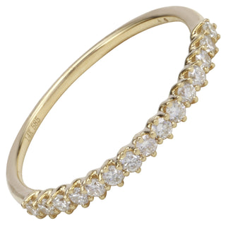 14k Yellow Gold ECOMARK® Created Diamond Anniversary Ring (1/4 cttw, E-F Color, VS2-SI1 Clarity) - ecomarkdiamonds