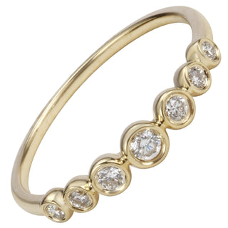 14k Yellow Gold ECOMARK® Created Diamond Layer Ring (1/5 cttw, E-F Color, VS2-SI1 Clarity) - ecomarkdiamonds