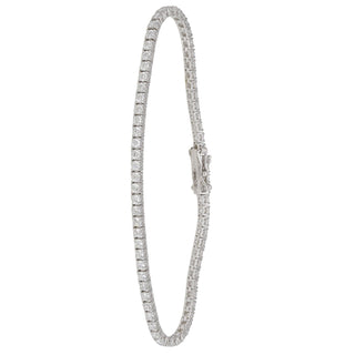 18k White Gold ECOMARK® Created Diamond Tennis Bracelet (9.0 cttw, E-F Color, VS2-SI1 Clarity), 7" - ecomarkdiamonds