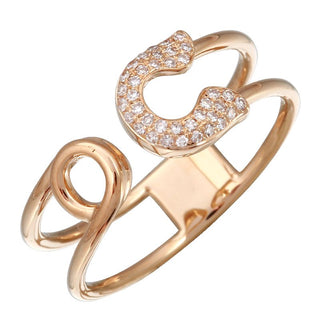 Petite Open Safety Pin Ring.