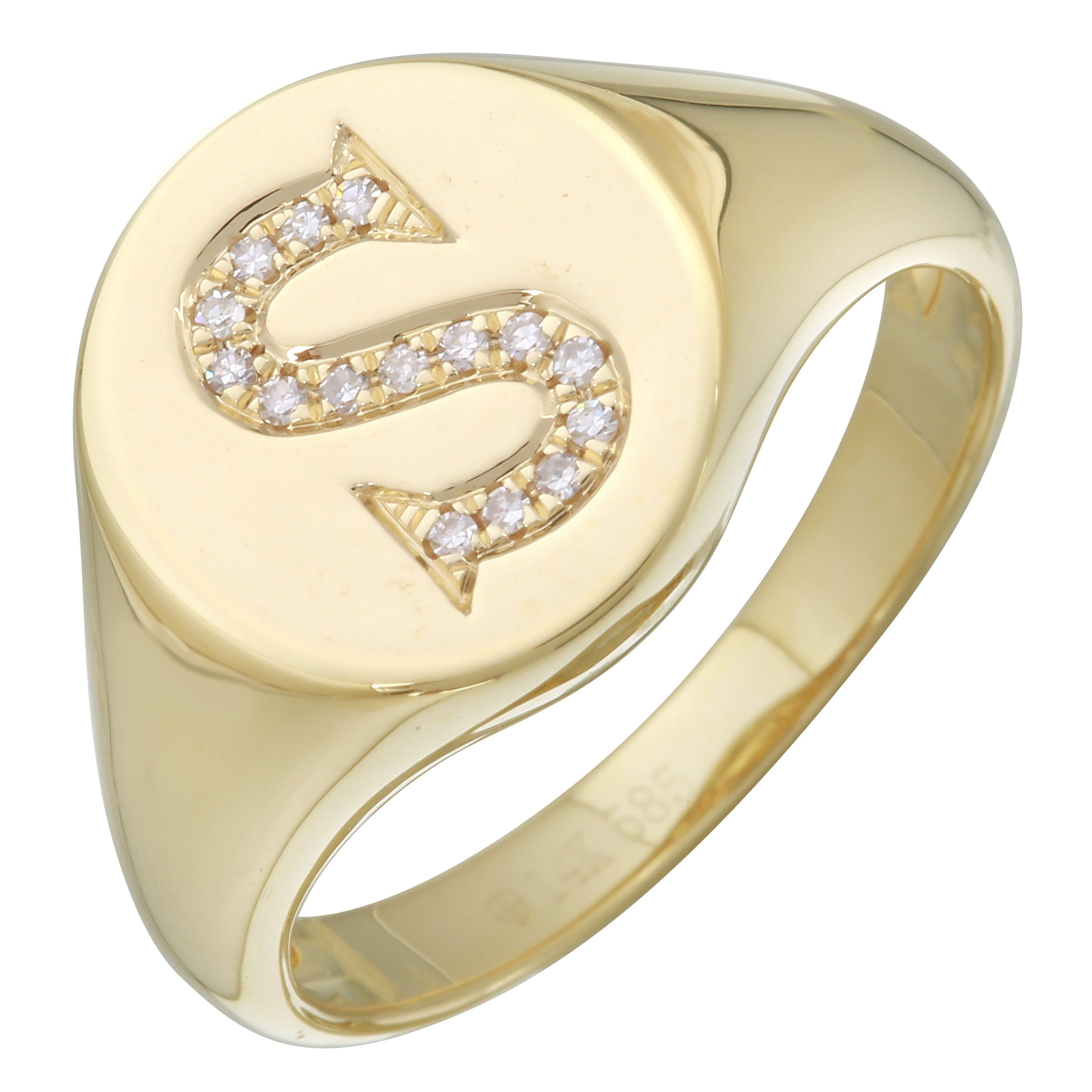 Coquette Style Letter Ring Sweet Heart Design Got An - Temu