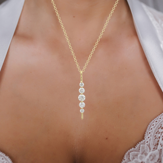 Diamond Strand Pin Necklace.