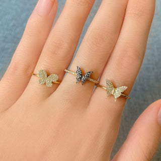 Diamond Butterfly Ring.