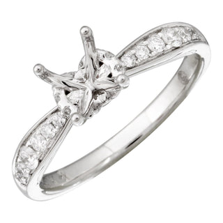 Pinched Channel Solitaire Engagement Ring Setting.
