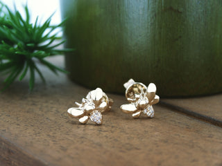 Diamond Bee Earrings.