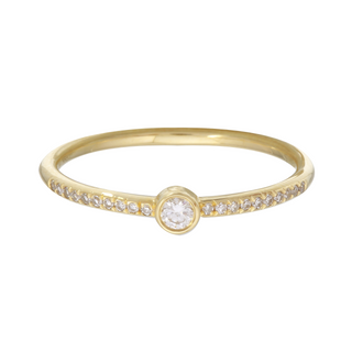 Solitaire Bezel Stack Ring.