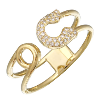 Petite Open Safety Pin Ring.