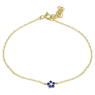 Gemstone Flower Charm Bracelet.