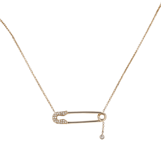 Safety Pin Lariat Necklace.