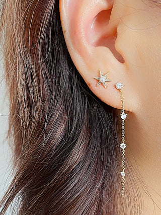 Turquoise Bead Star Earrings.