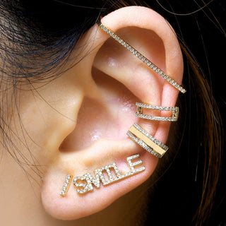 Diamond Single Ear Cage Cuff.