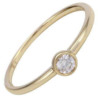 Bezel Solitaire Stack Ring.