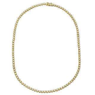 7 carat Crown Prong Diamond Tennis Necklace.