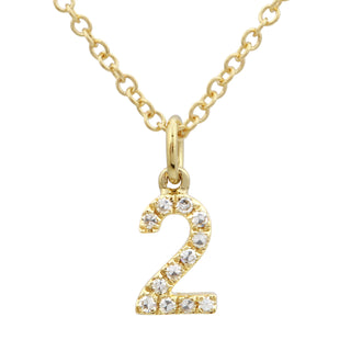 Number Pendant Necklace.
