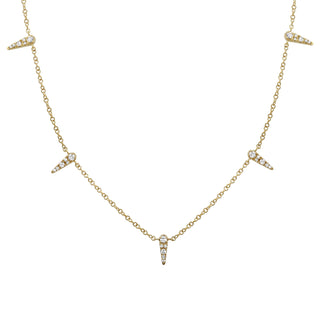 Black & White Diamond Tassel Strand Necklace.