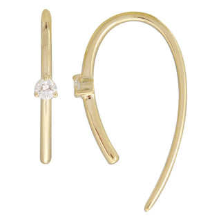 Threader Hook Loop Lobe Earrings.