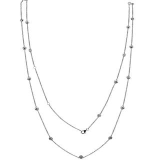 Extra Long Diamond Strand Necklace.