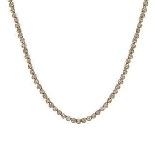 30 Inch Diamond Crown Prong Tennis Necklace.