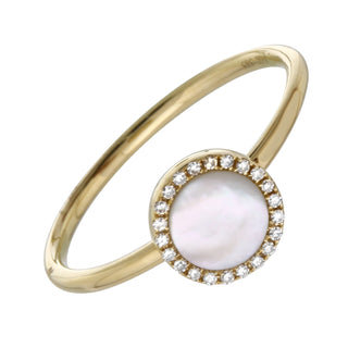 Mother of Pearl Halo Ring.