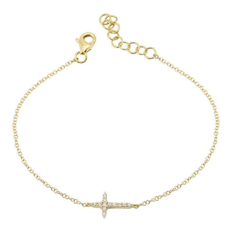 9,5ct Two-Tone Cross Diamond Infinity Bracelet – Shyne Jewelers™